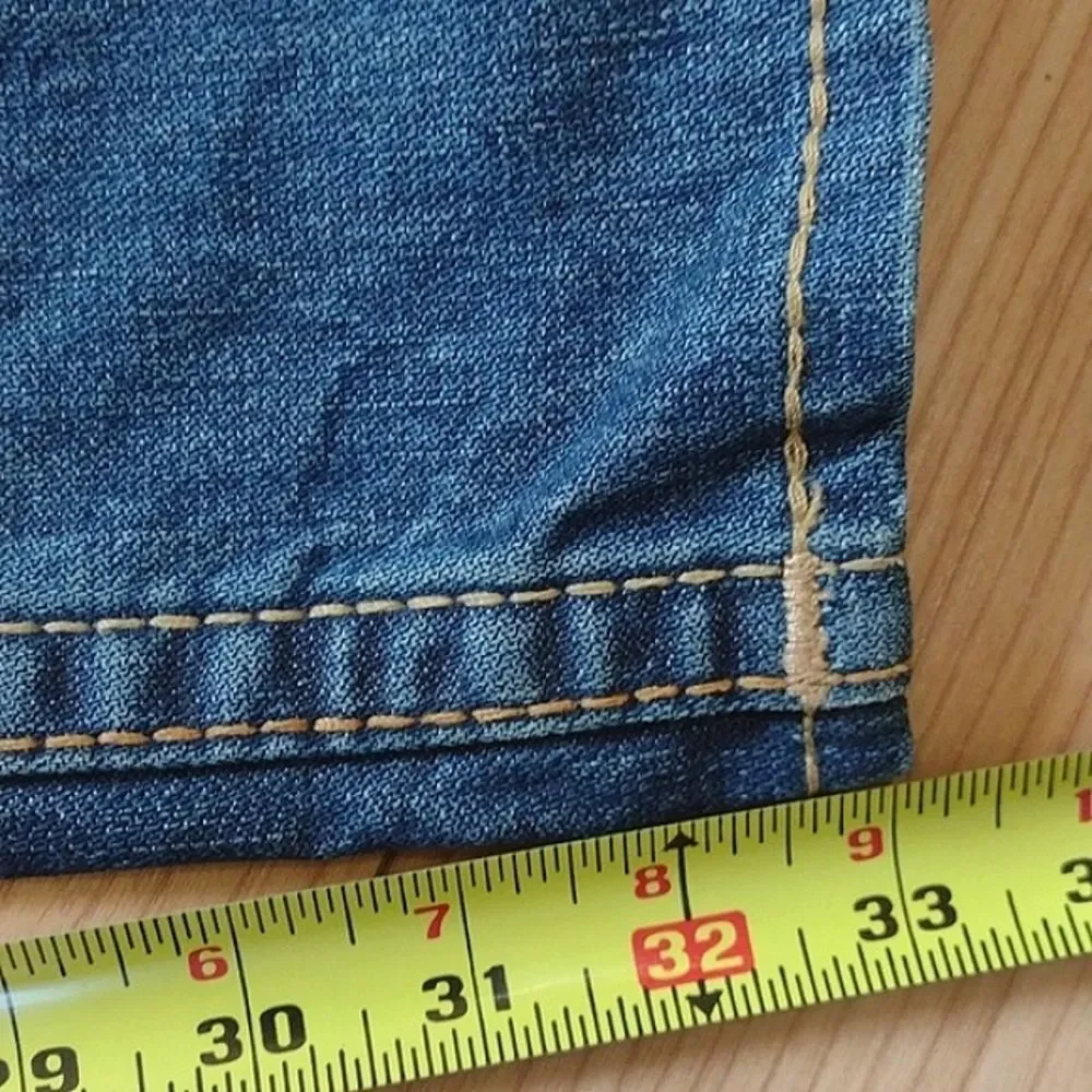 True Religion Blue Bobby Medium Wash Y2K Denim Baggy Jeans Size 38